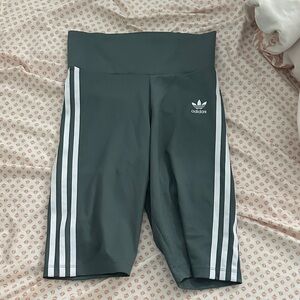 Adidas Blue greenish grey Shorts with White Accents
